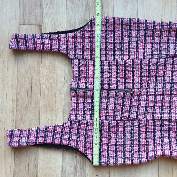 Topshop Women's Size 6 Pink and Black Textured Mini Dress - Picture 8 of 9